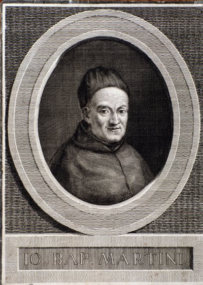 Portret van Giovanni Battista Martini (1706-1784) Italiaanse componist en muziektheoreticus door Italian School